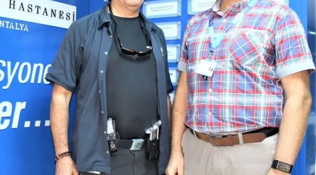 Polis memurundan hayatını kurtaran doktora teşekkür